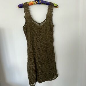 Free People Olive Lace Dress